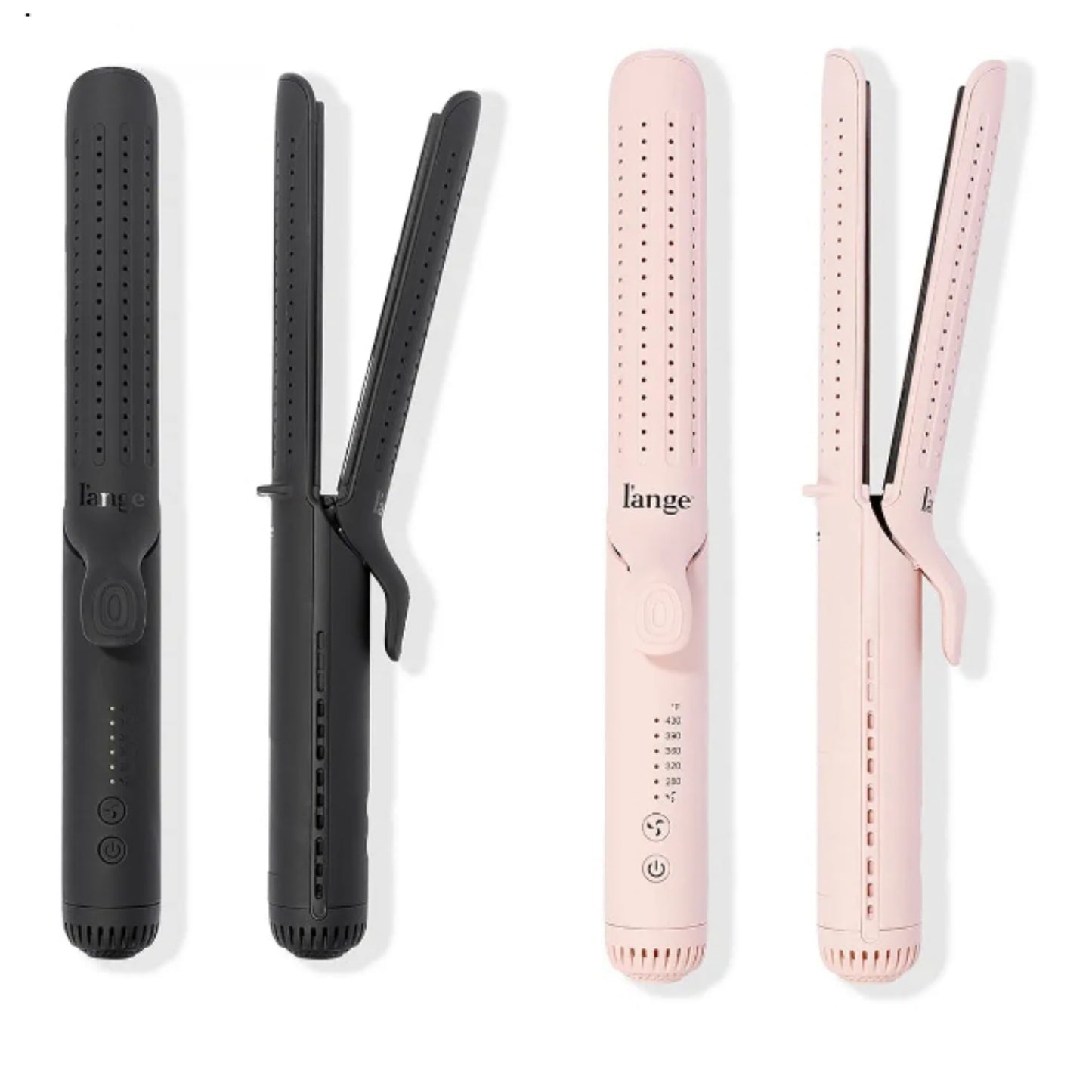 360° Airflow Styler | 2-in-1 Curling Wand & Titanium Flat Iron Professional Hair Straightener and Curler with Cooling Air Vents to Lock in Style | Adjustable Temp