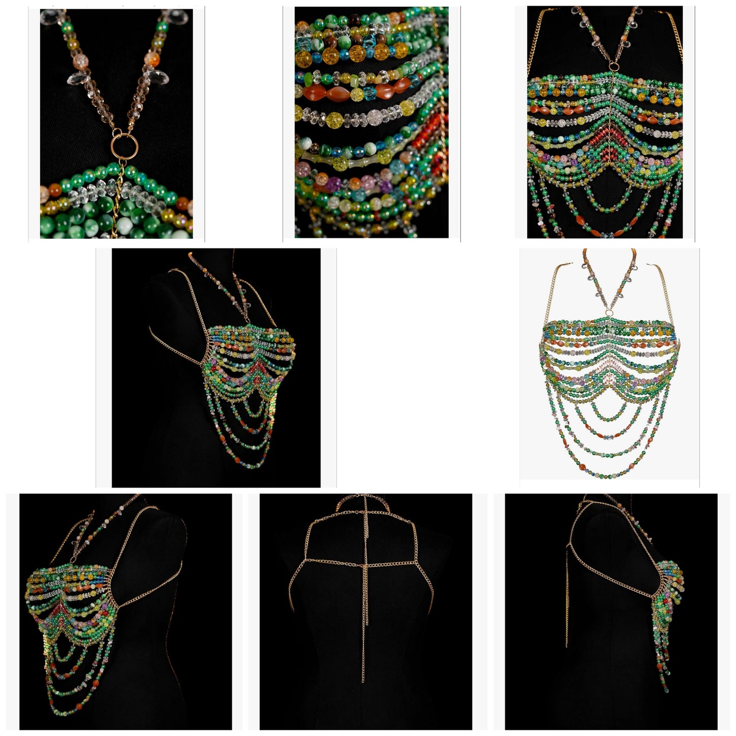 Pearl Body Chain, Shoulder Necklaces Bra Chain Body Jewelry for Women, Fashion Sexy Bikini Body Chains (