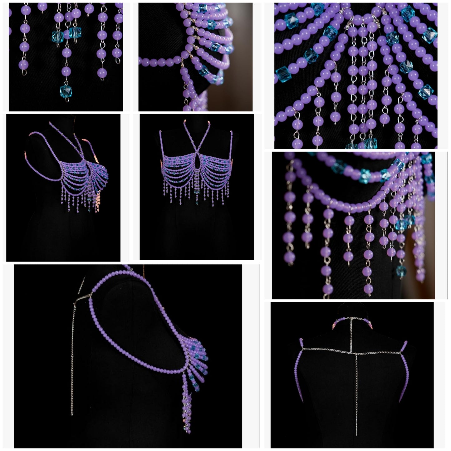 Pearl Body Chain, Fashion Shoulder Necklaces Bra, Adjustable Size Pearl Shoulder Chains, Chain Body Jewelry