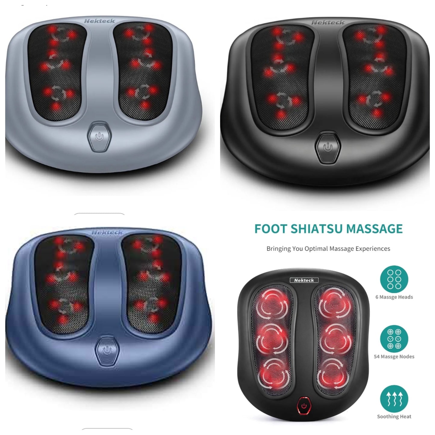 Foot massager with heat