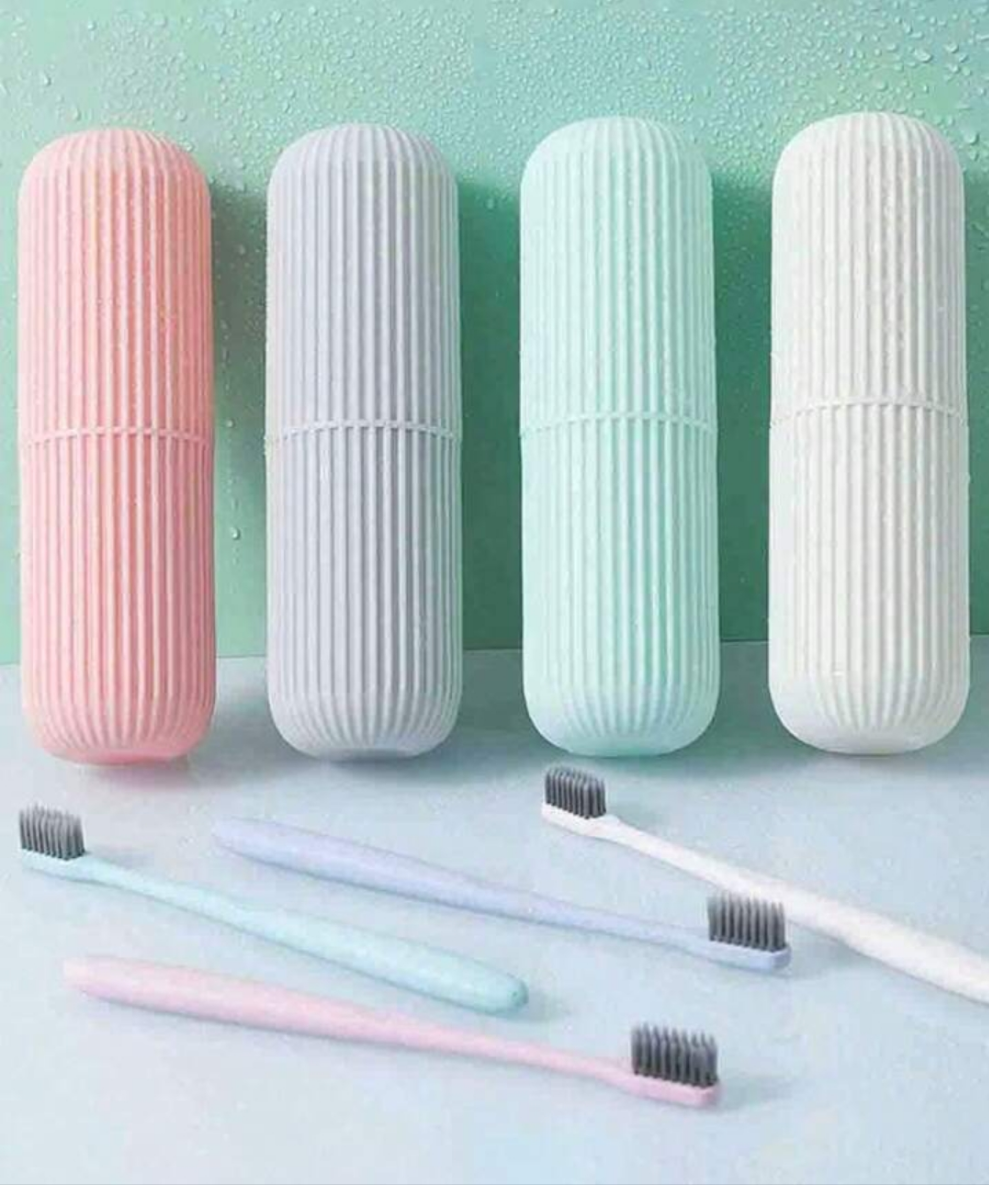1/pcs Portable Travel Toothbrush Box Set, OR 19 Pcs Travel Bottle Set, Portable Refillable Travel Accessories For Toiletries, TSA Approved, Leak-Proof Travel Size Container Set For Shampoo Conditioner Lotion Liquid