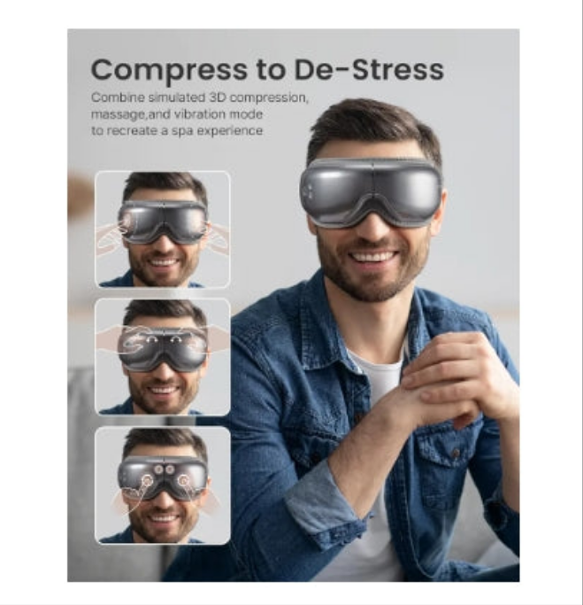 Eye Massager Eyeris 1, FSA HSA Eligible Sleep Eye Mask with Heat Bluetooth Music, Face Massager, Eye Care Birthday Gifts, Relax Eye Reduce Eye Strain