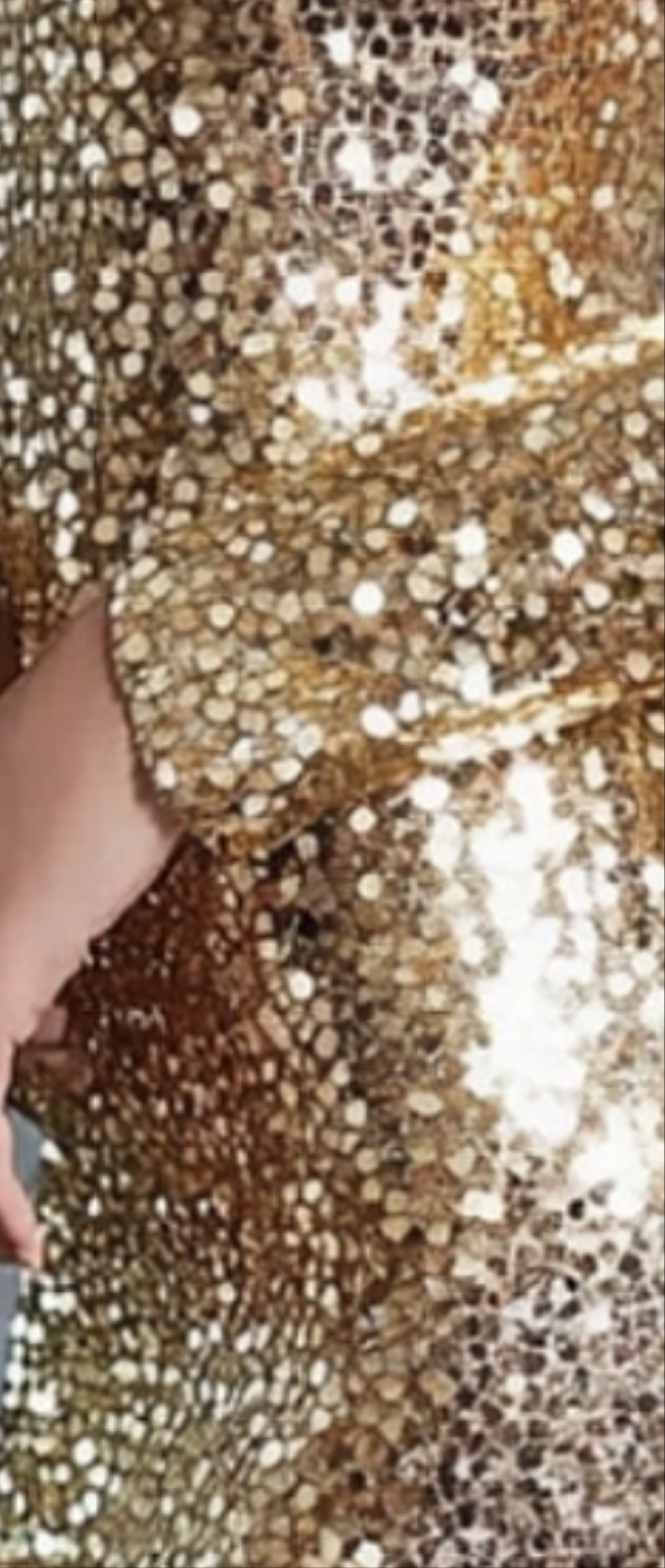 Off The Shoulder Sequined Mermaid Maxi Dress-Gold COCOMONEY