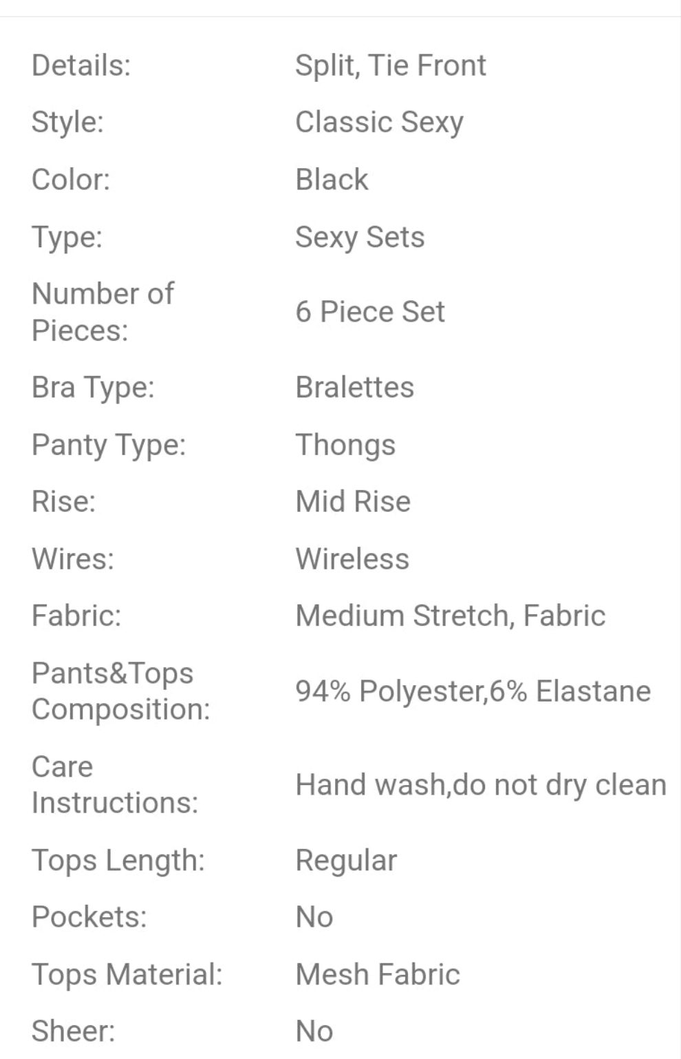 6 Pcs Set: Sexy Lace-Up Top + G-String + High Slit Mini Skirt + 2 Pcs Stockings + Choker, Christmas College Style