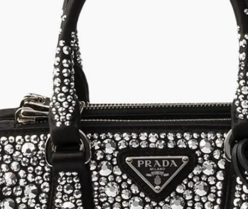 Prada Galleria Satin Micro-Bag with Decorations