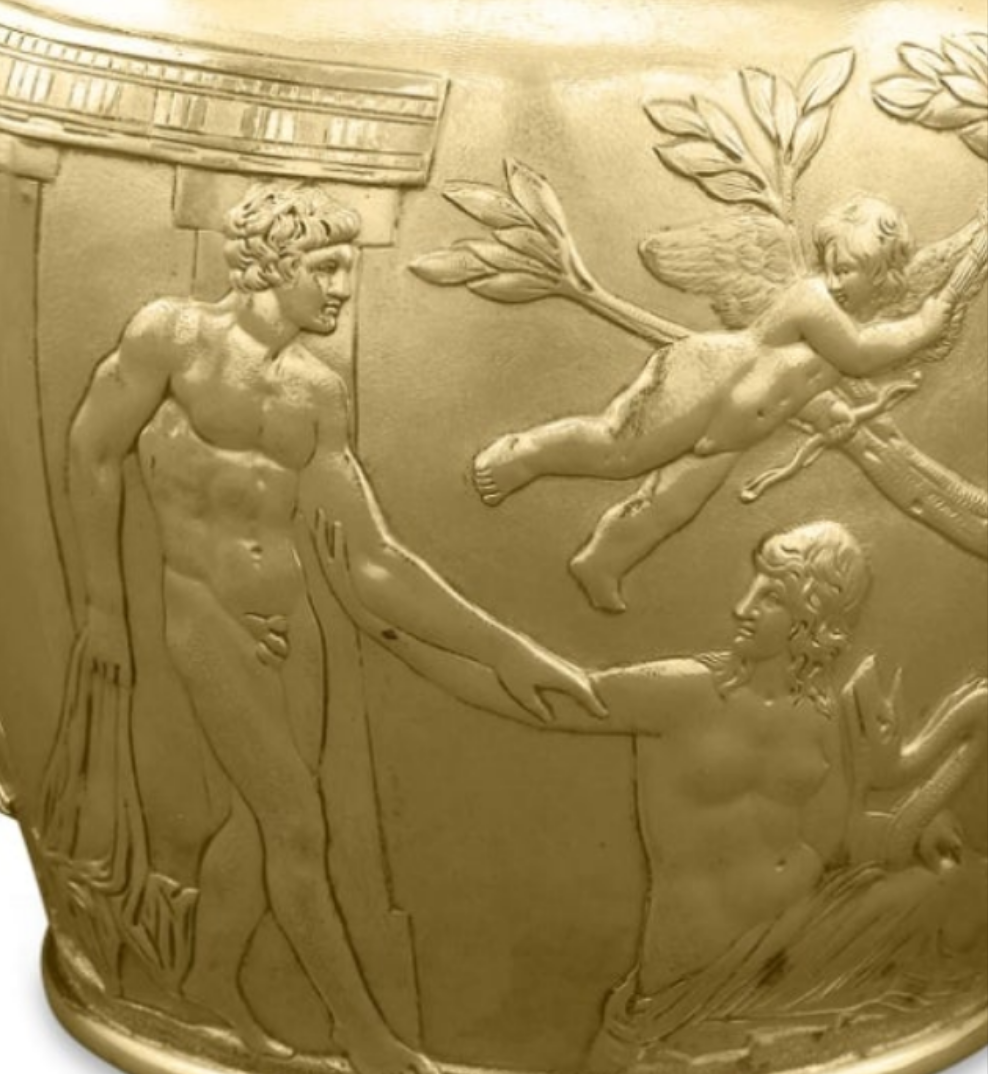 Beautiful Silver Gilt Portland Vase by Elkington & Co.