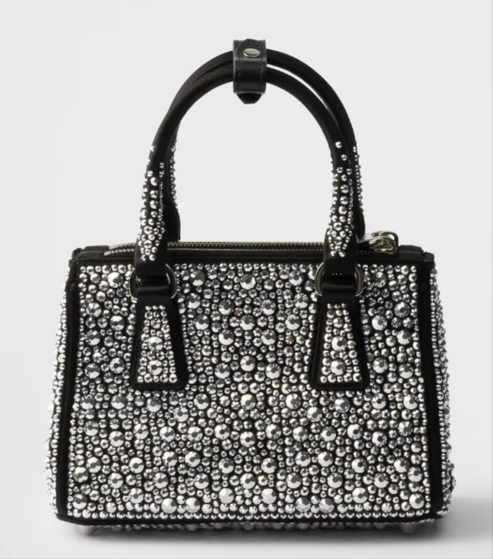 Prada Galleria Satin Micro-Bag with Decorations