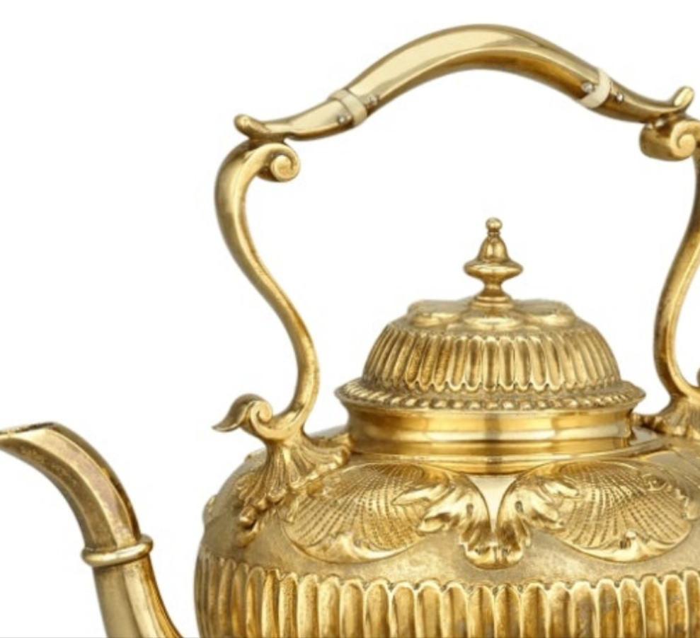 Victorian Silver Gilt Tea Set by Edward Barnard & Sons