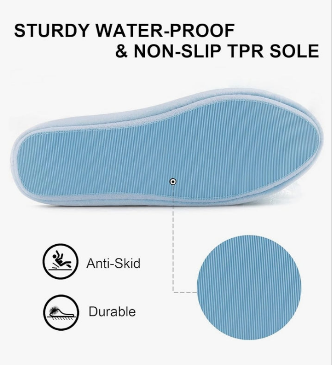 Women's Cozy Velvet Memory Foam House Slipper, Ladies Fuzzy Bedroom Slipper Non-slip Sole