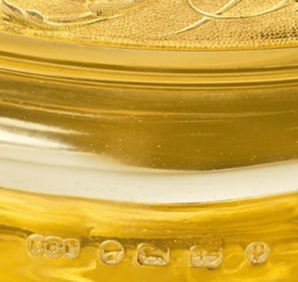 Rothschild "Poetry" Sterling Silver Gilt Salver by Elkington & Co.