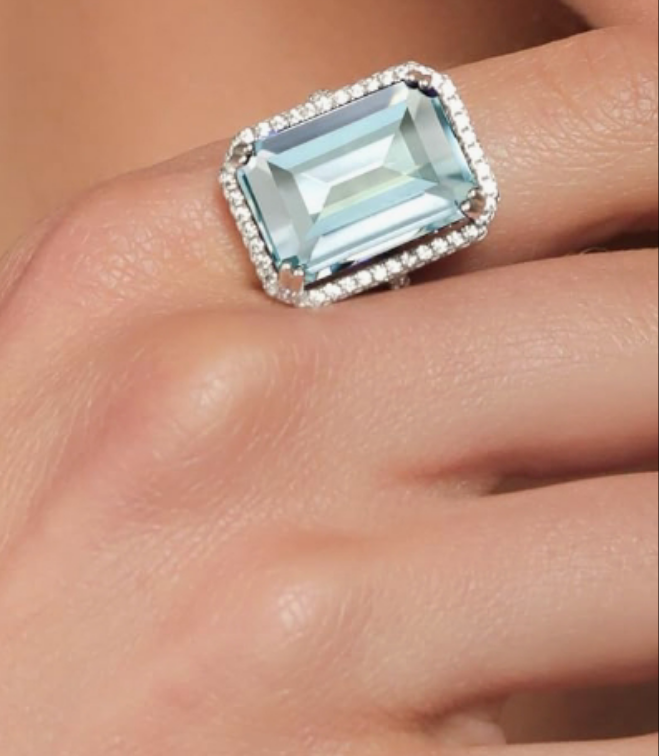 925 Sterling Silver Gemstone Ring | 18X13MM | Wedding Anniversary Promise Ring For Women
