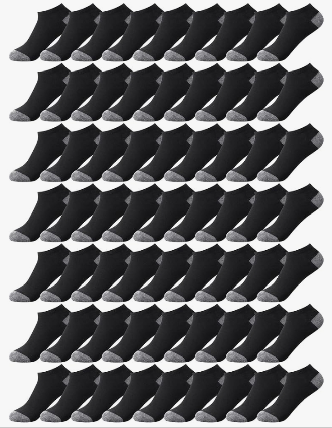 255 Pairs Mens Socks Bulk Low Cut Ankle Socks Cushioned Casual Breathable Athletic Short Socks