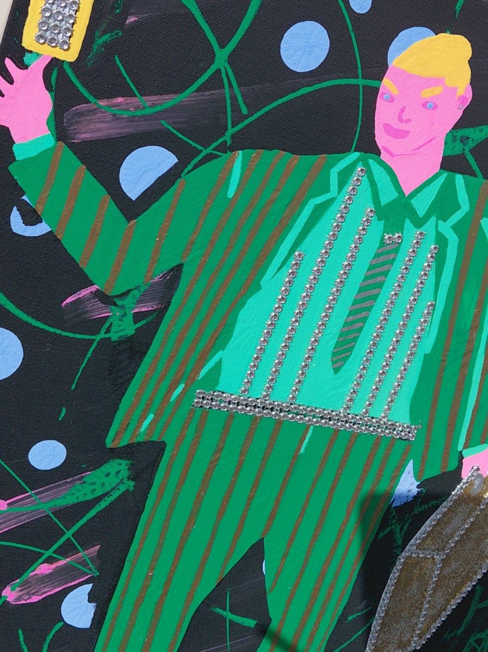 COCOMONEY ART Business Man 1 OF 1 CUSTOM PIECE BY COCOMONEY painting on canvas