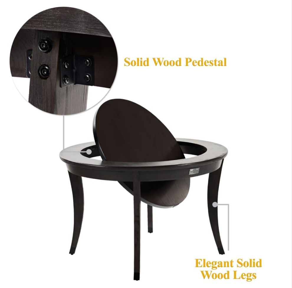 Onyx Poker Table 2-in-1 Flip-Top Dining Table for 6 Players