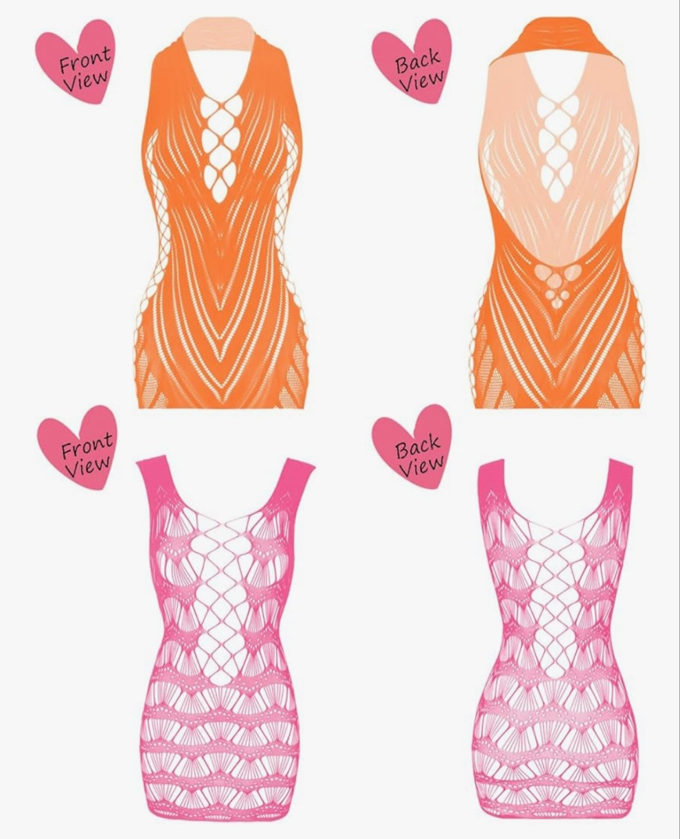 12 pack Lingerie BabyDoll Fishnet Bodysuits Sexy Nightwear(12 Pack)