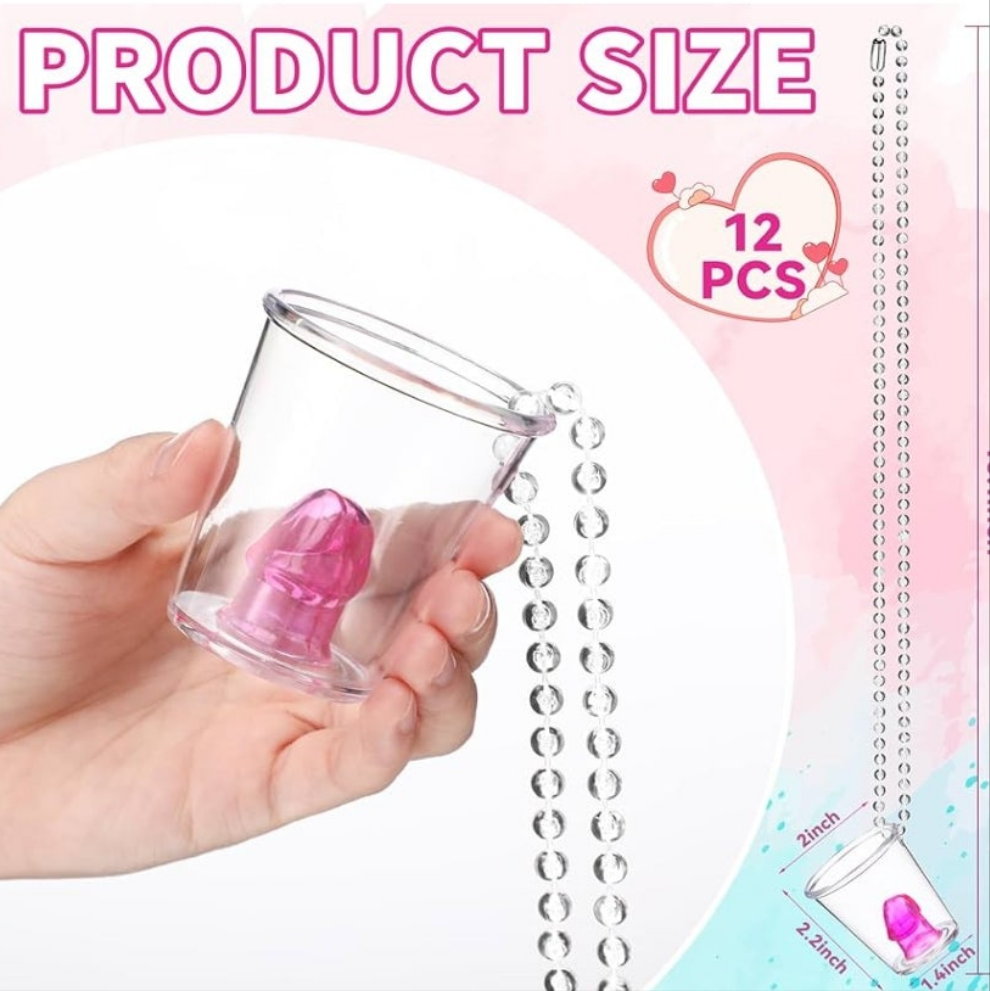 12 Pcs Plastic Bachelorette Shot Glasses Set Silver
Bachelorette Party Favors Shot Cups, Funny, Beaded, Gifts Shot Glass, Bachelor Wedding Party Decorations