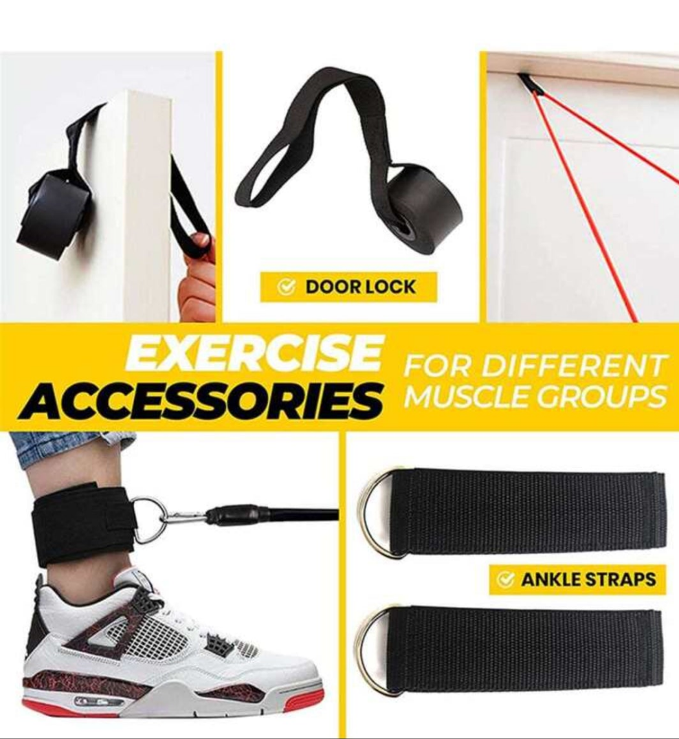 11Pcs Resistance Bands 100lbs Indoor Portable Fitness Equipment Yoga Home Gym Exercise Expander Tube Elastic Pull Ropes material tpe