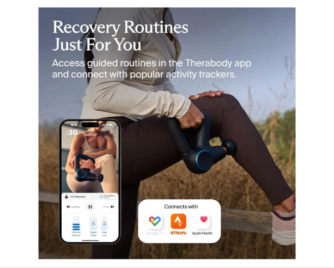 Powerful Massage Gun for Enhanced Warm-Up & Workout Recovery - Quiet Deep Tissue Massager for Body and Back Pain Relief - Leg & Back Massager with Heat