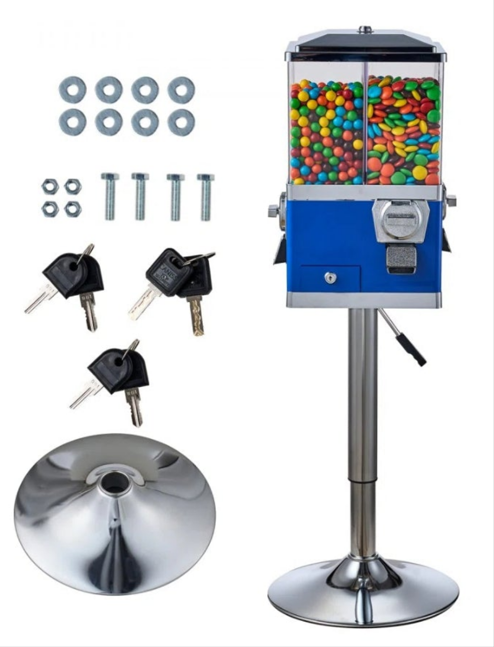 Gumball Machine Blue 4 Candy Dispenser Options