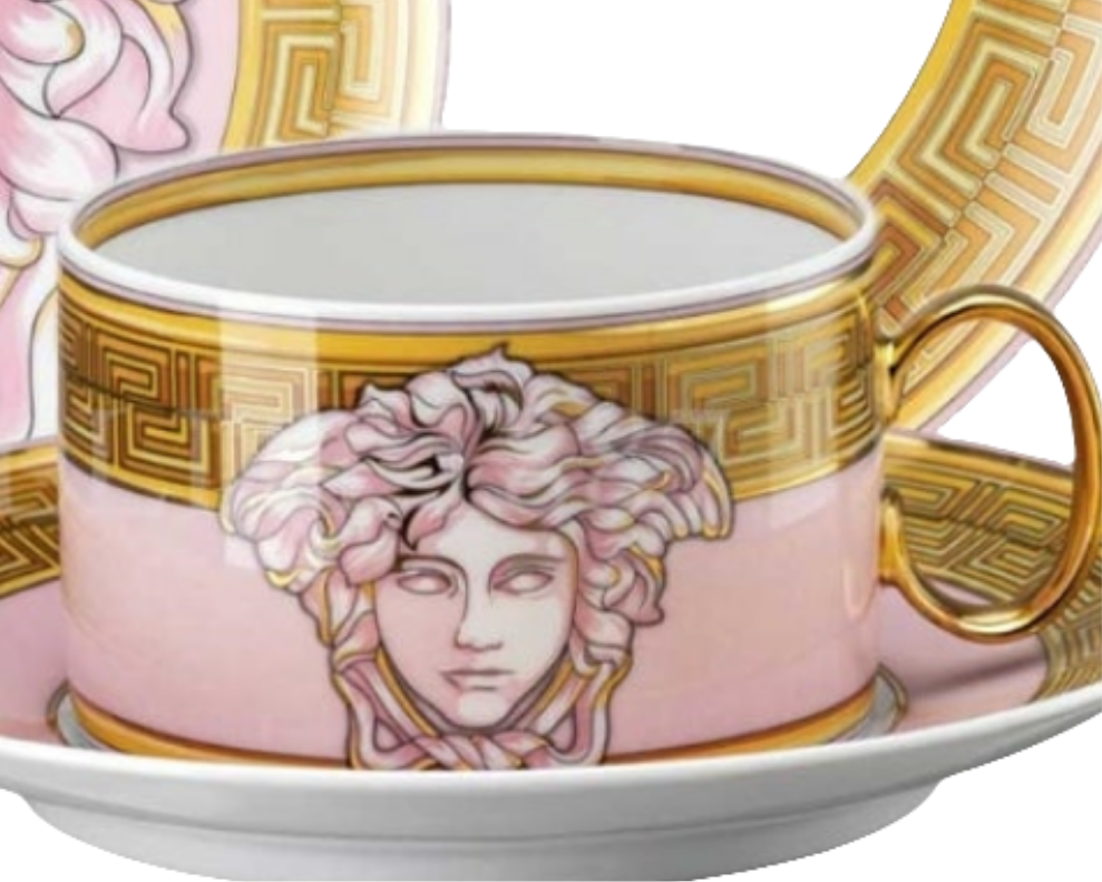 Versace Medusa Amplified Pink Coin Dinner set
