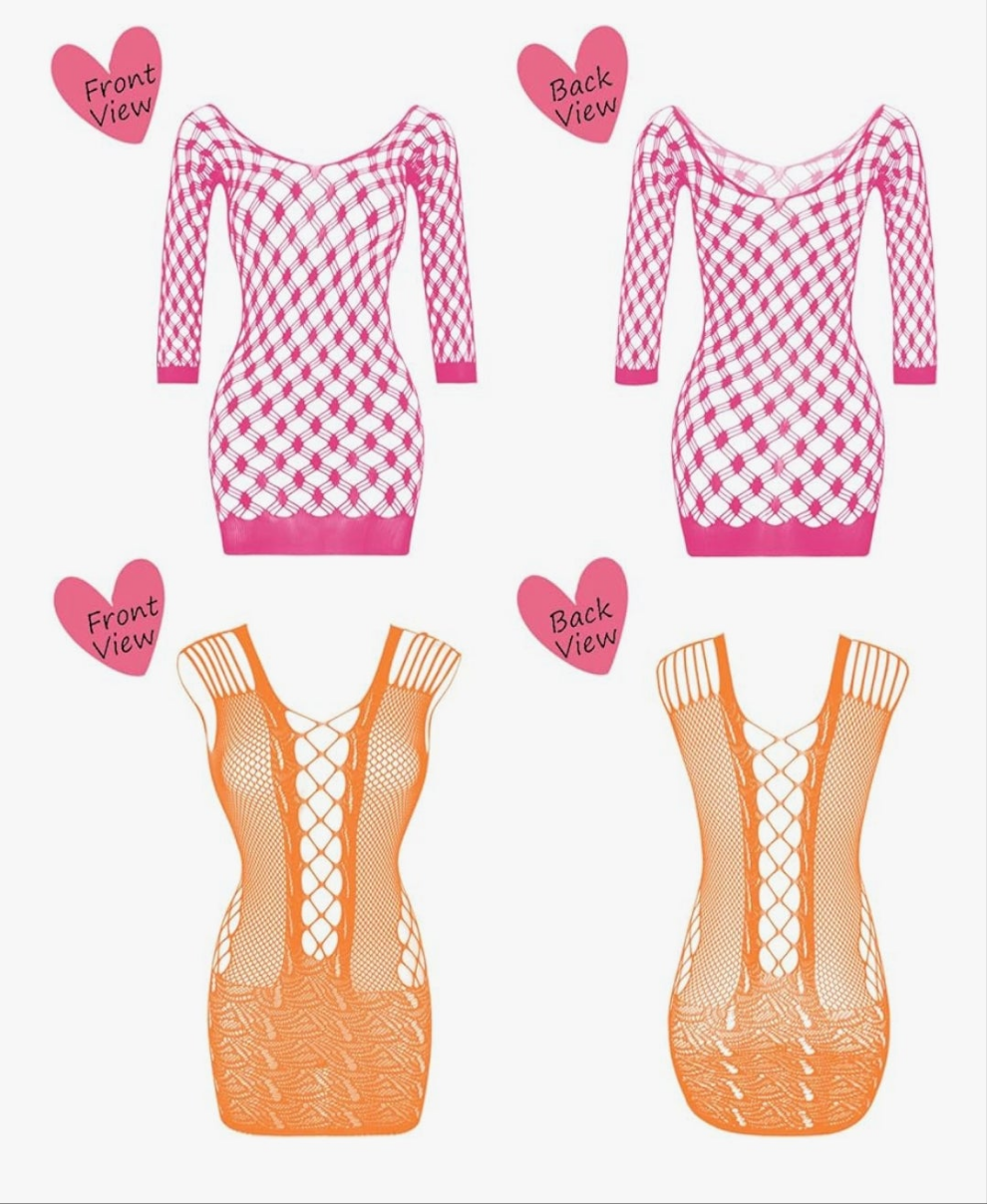 12 pack Lingerie BabyDoll Fishnet Bodysuit Sexy Nightwear(12 Pack)