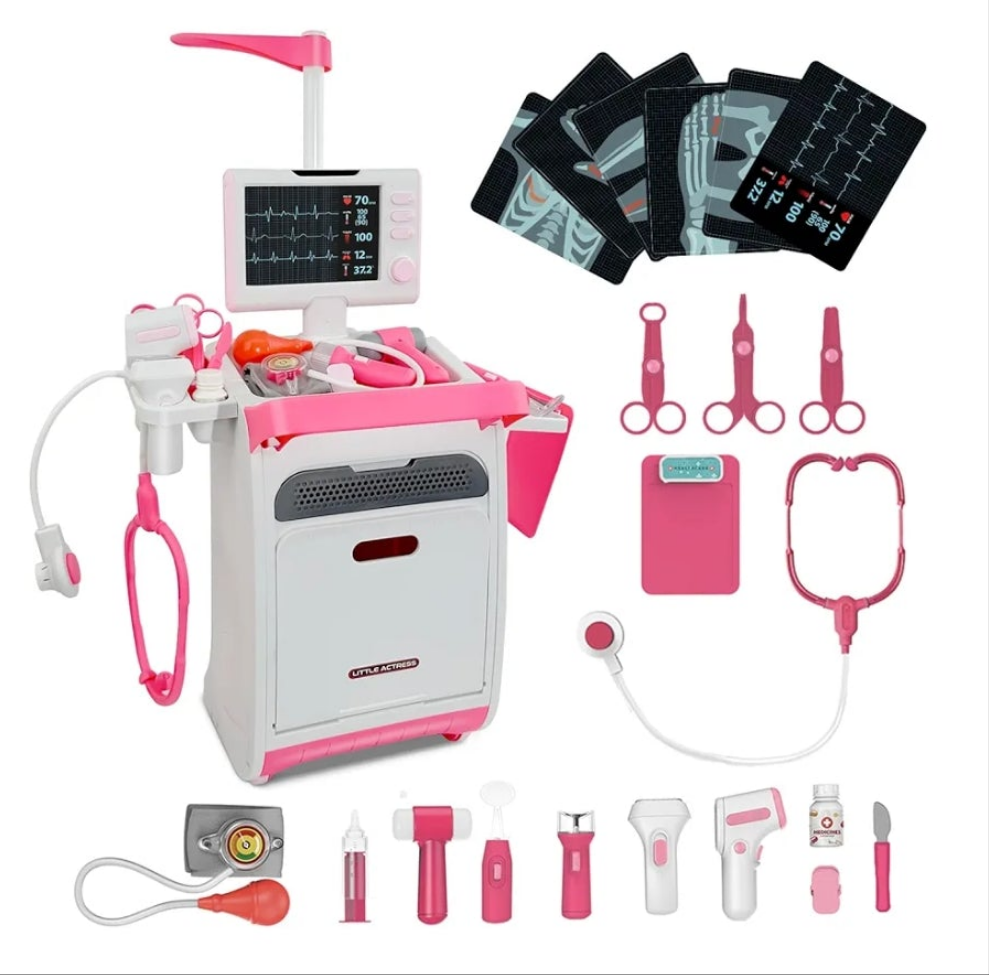 Doctor Kit for kids 3+ Medical Kit Toy Doctor Cart Stethoscope and Other Accessories Boy and Girl Fun Role Playing Game Toy Kids Pretend Play Girls Toys for 3+ There's 4 sets to choose from. Choose your set below.