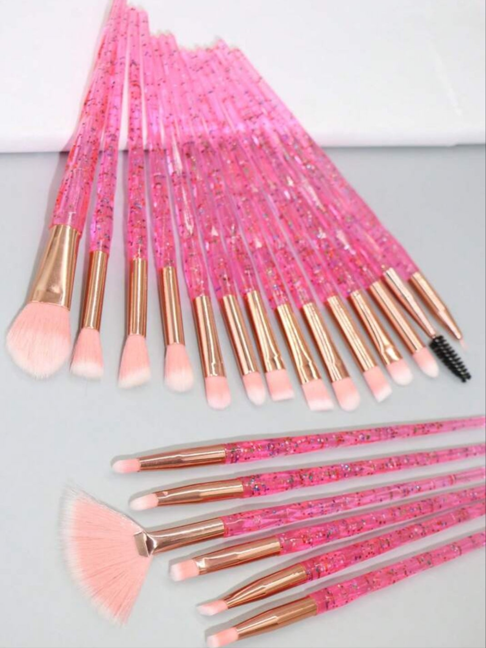 20pcs Crystal Eyelash Brush Eyeliner Brush Eye Brush Makeup Tools, Makeup Brush, Cosmetic Brush
