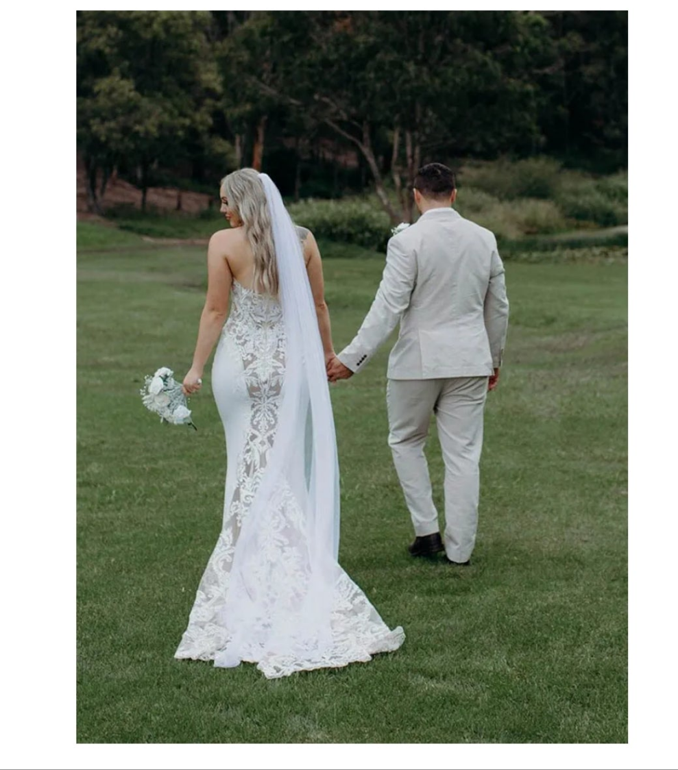 1 Tier Cathedral Bride Wedding Veil Ivory Long Bridal Veils Tulle Veil with Comb for Brides and Women