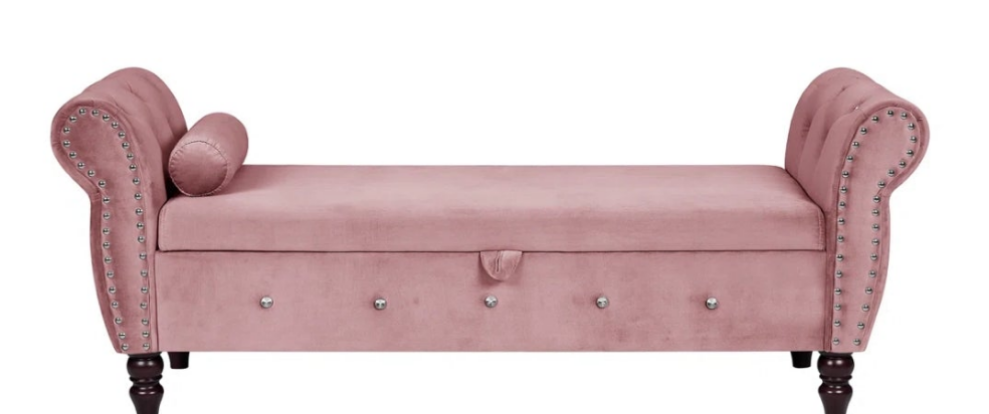 Velvet Ottoman With Storage Space inside Unique and Fun