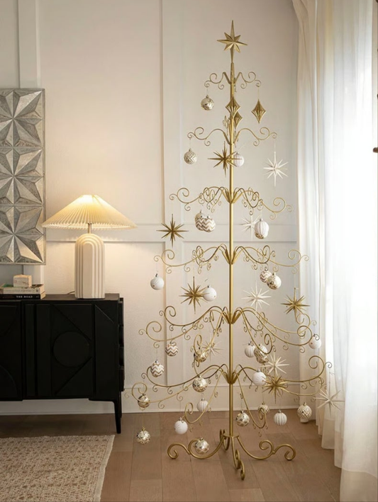 6.4ft Wrought Christmas Tree Ornament Display Stand- DIY Star Topper