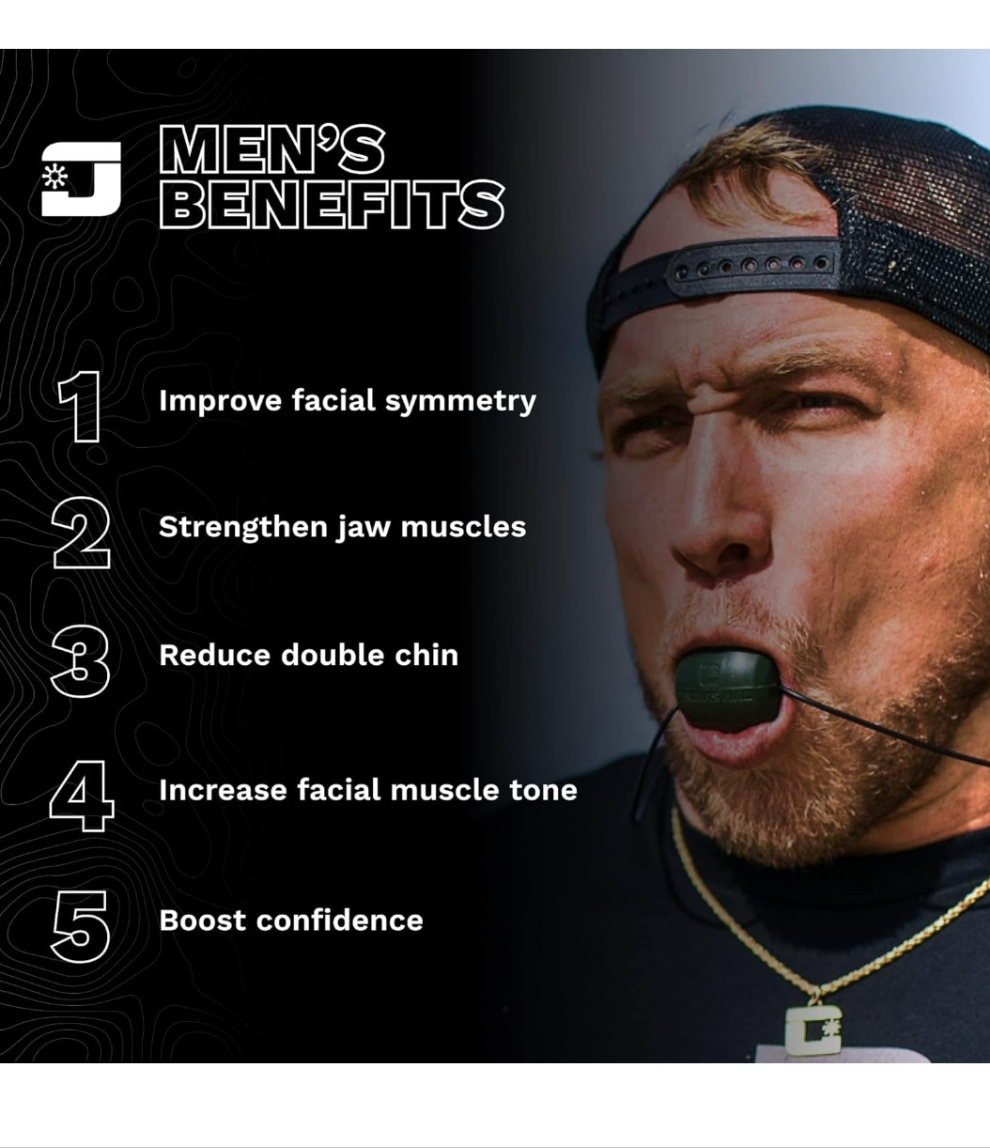 Jaw Exerciser for Women - Men Double Chin Reducer, Facial Toner, Neck Exerciser for Younger and Healthier Look Helps Reduce Stress and Cravings Jawline Traine