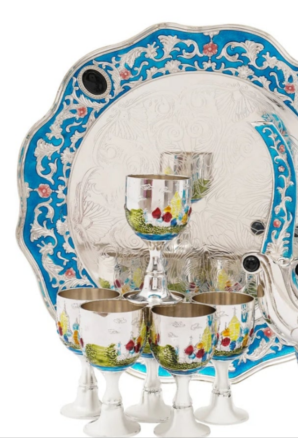 Foreign Tea Set Gecenia Castle Patterned Tea Set & Wine Set cute π