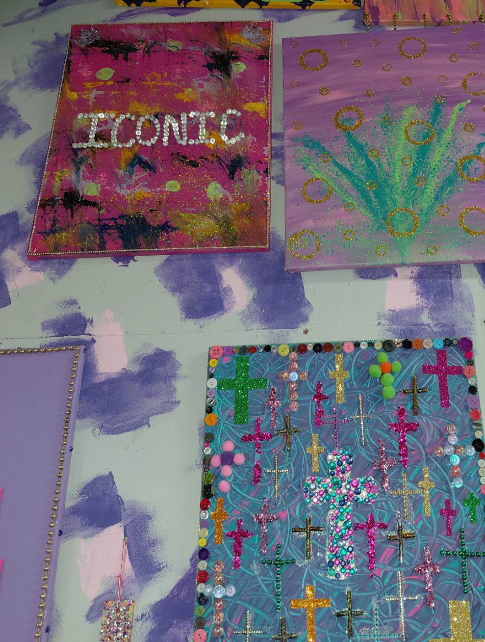 COCOMONEY ART Iconic Pink 1 OF 1 CUSTOM PIECE BY COCOMONEY painting on canvas