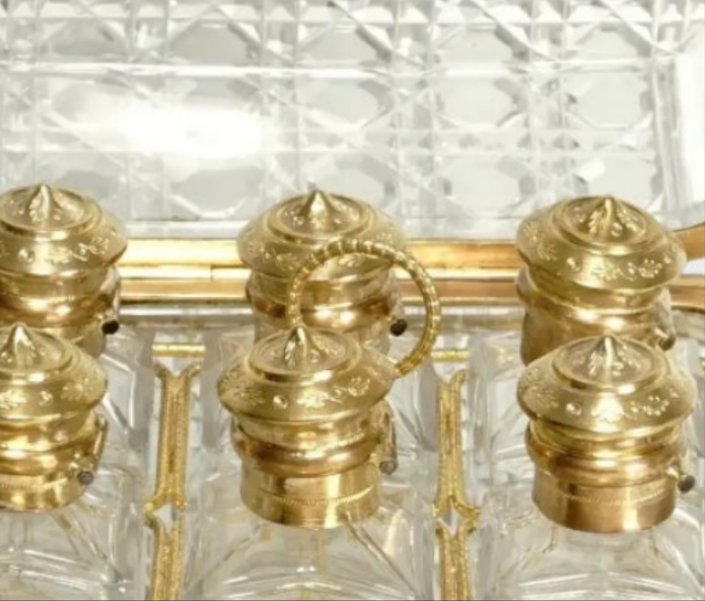 Cut Crystal Perfume Box, Casket