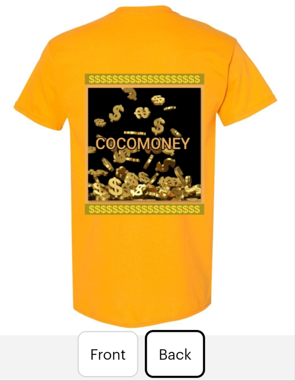 Front and back design T shirt Cocomoney