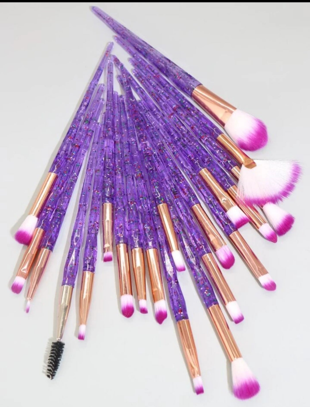 20pcs Crystal Eyelash Brush Eyeliner Brush Eye Brush Makeup Tools, Makeup Brush, Cosmetic Brush
