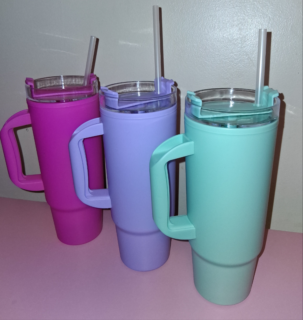 COCOMONEY TUMBLER 9×3in removable straw 2 ways plastic choose your color