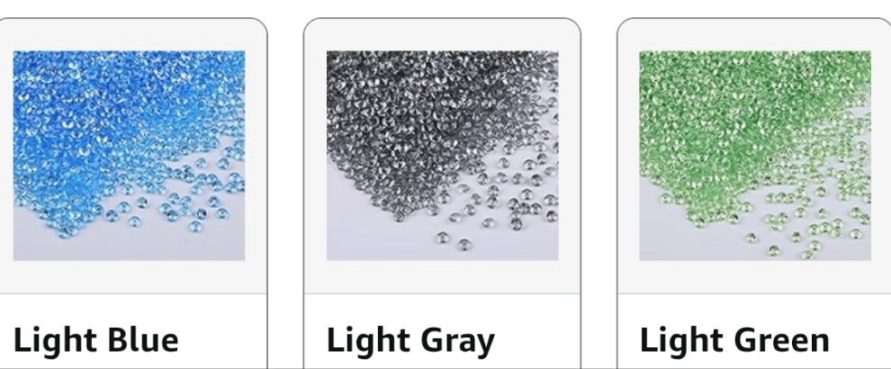 10000 pcs/Pack Wedding Table Scatter Confetti Crystals Acrylic Diamonds Vase Fillers 4.5 mm Rhinestones for Wedding, Bridal Shower, Vase Beads Decorations 1 pack 1 color