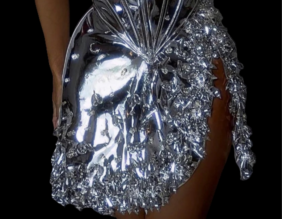 COCOMONEY Mini Corset Metallic Crystal Dress Hot Fun Sexy