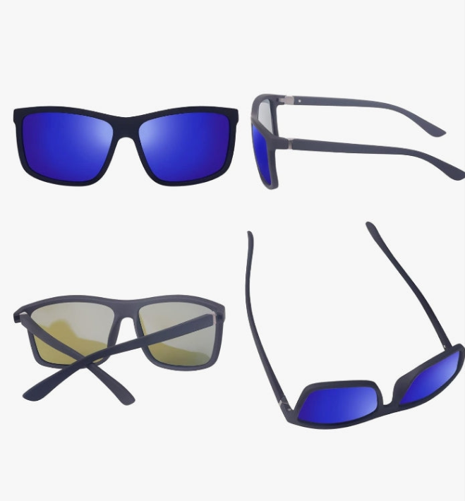 Men's Sports Polarized Sunglasses Square Frame