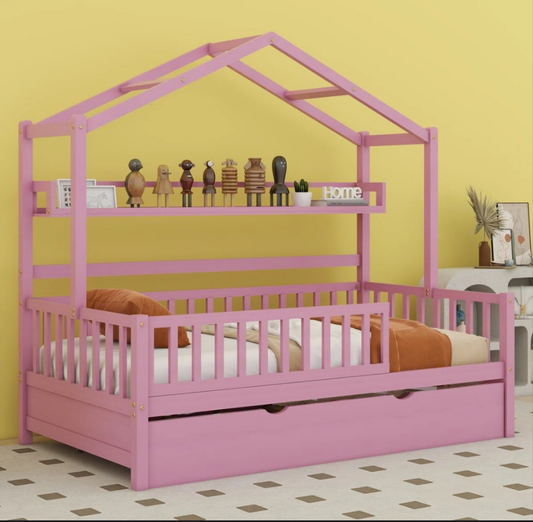 Pink Twin House Daybed with Trundle Pink or White cute 😍