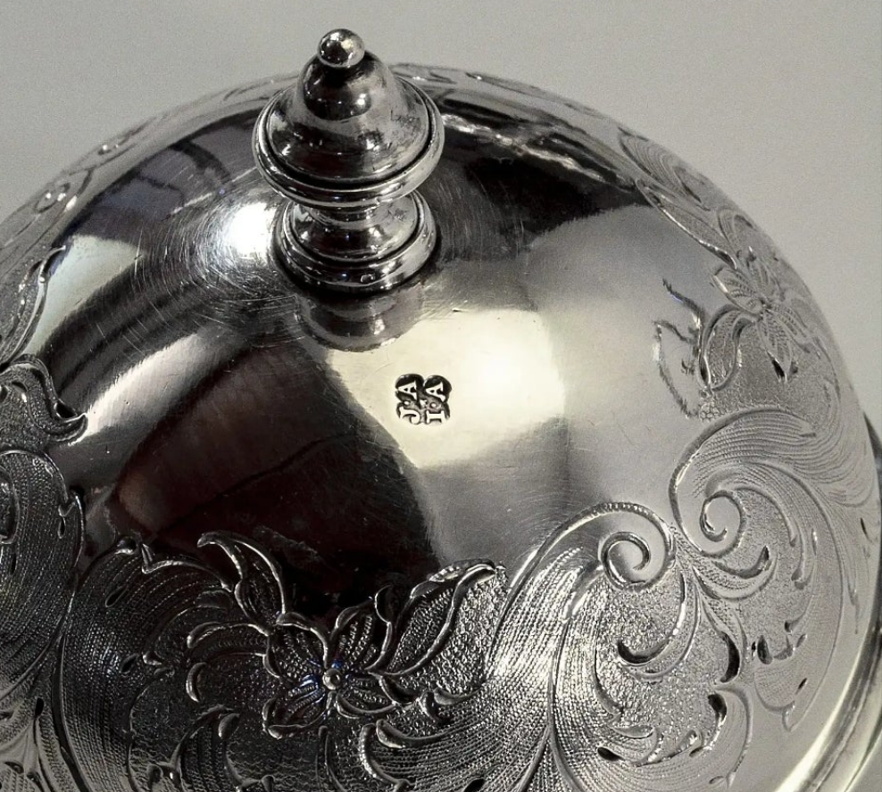 An exquisite piece 925 Sterling Silver William IV English sterling teapot on stand 1837 - 16" high x 9" wide x 12" deep