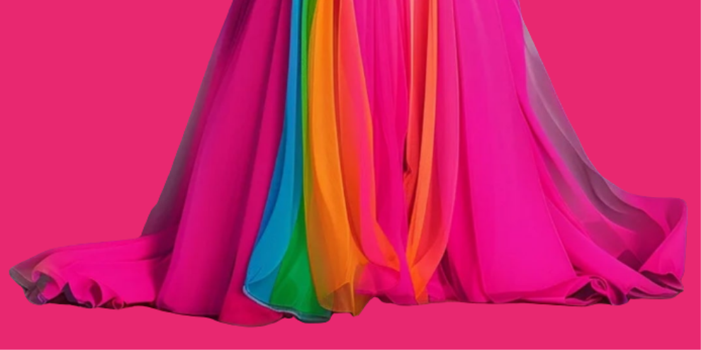 V Neck Cami Crop Top High Waist Maxi Skirt Matching Set-Fuchsia multicolor COCOMONEY