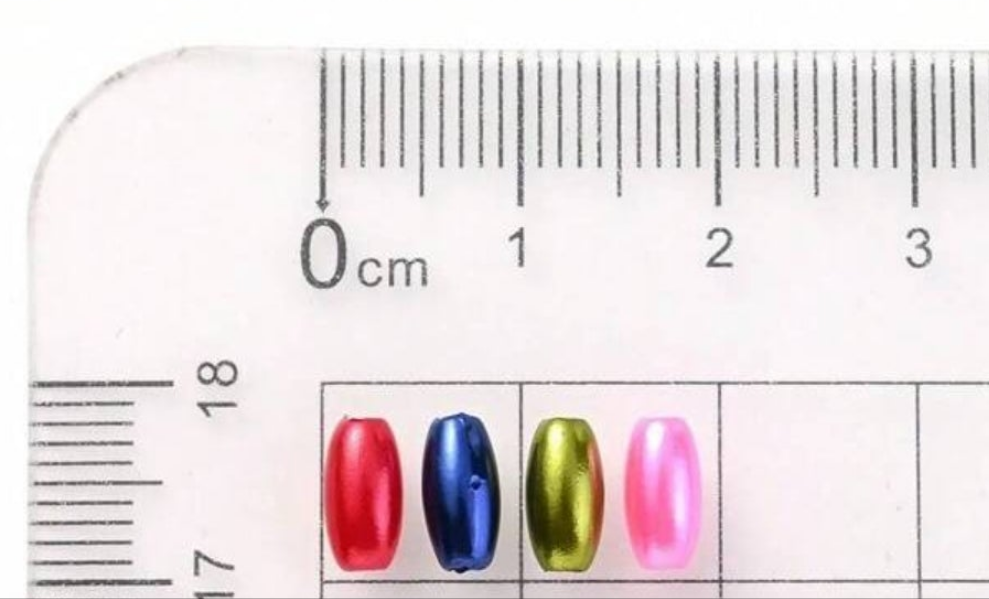 200pcs 4x8mm Rainbow Rice Faux Pearl Bead Oval Imitation ABS Faux Pearl Bead For Jewelry Making Arts Crafts Apparel Sewing Garment Beads