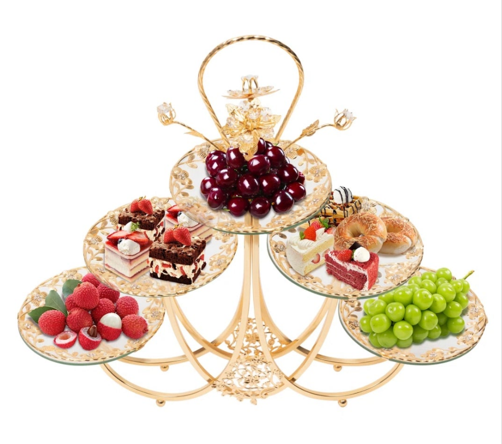 5 Plates Wedding Dessert Cupcake Stand