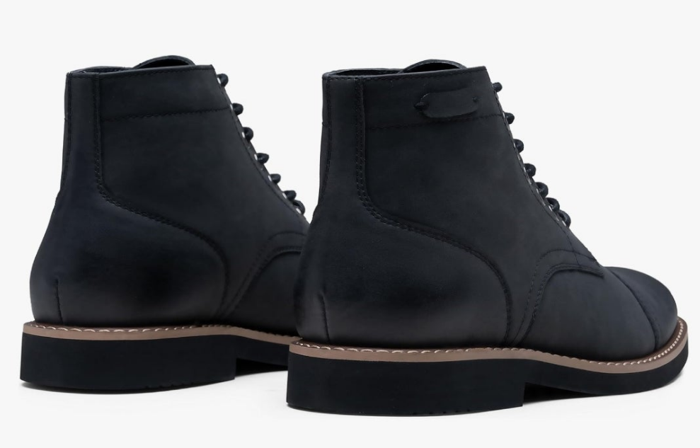 Men Boots Leather Cap Toe Casual Boots Chukka Fashion Dress Boots for Men Hello handsome