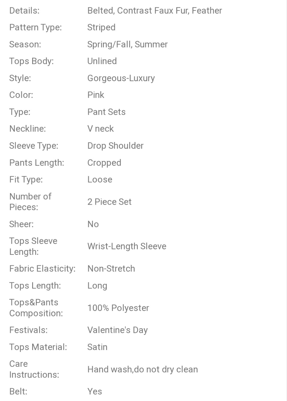 COCOMONEY Striped Luxury Feather Satin Sleepwear Set, Long Sleeve Top And Pants For Women