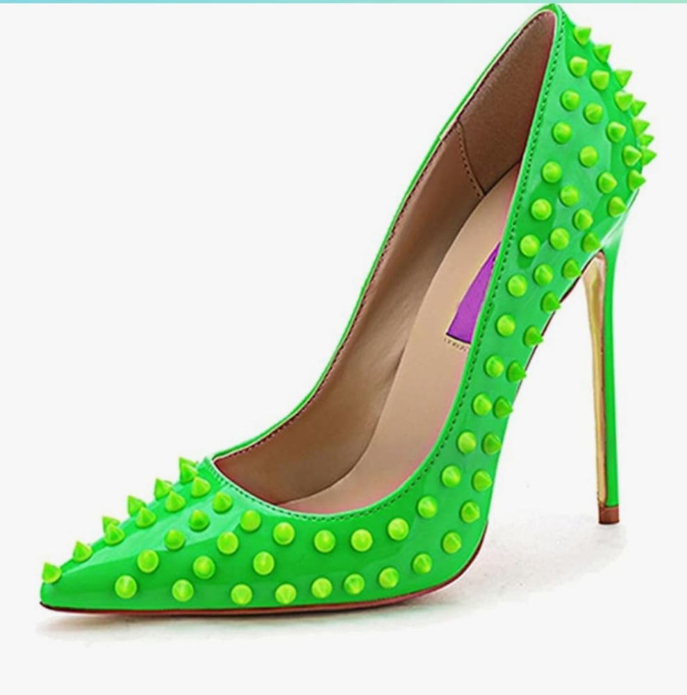 Sexy Heels Pumps Studded Rivett Party Prom Event Birthday Wedding Shoes