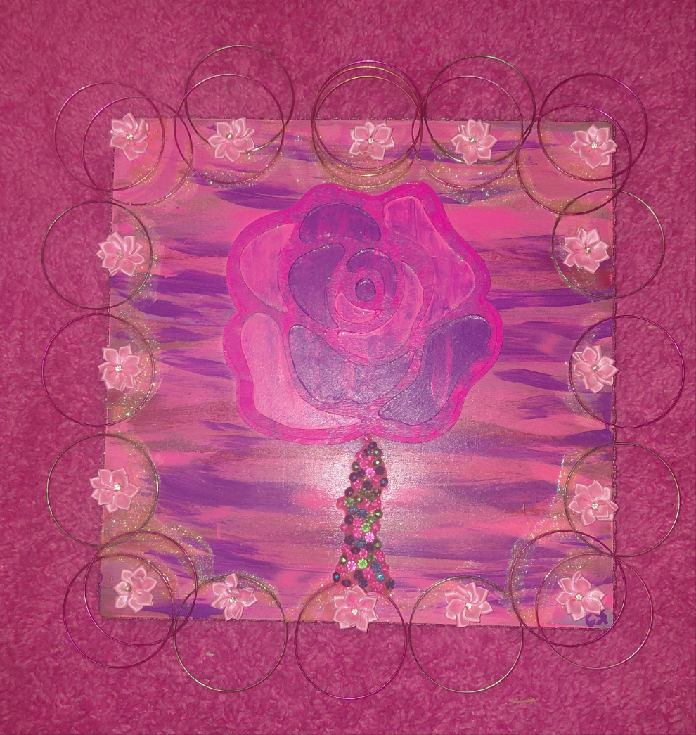 COCOMONEY ART FLOWER POWER 12×12 Custom 1 of 1 painting