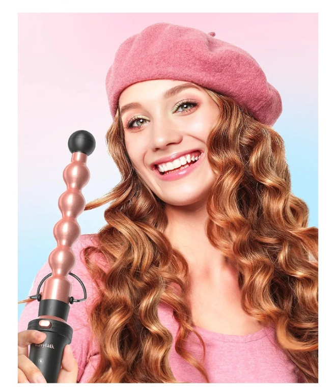 5 in 1 Curling Iron,Curling Wand Set with Curling Brush and 4 Interchangeable Ceramic Curling Wand(0.5”-1.25”),Instant Heat Up,Include Heat Protective Glove & 2 Clips